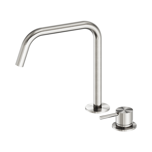 Mecca Hob Bath or Kitchen Mixer Set Edge Spout II Brushed Nickel [324584]
