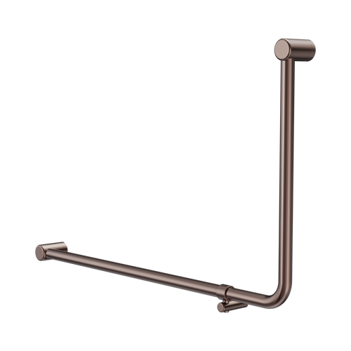 Mecca Care 32mm DDA Accessible Toilet 90° Bent Tube Grab Rail 600 x 1000mm Brushed Bronze [325429]