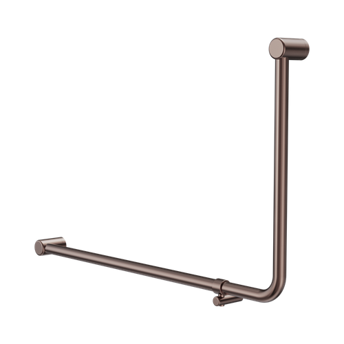 Mecca Care 32mm DDA Accessible Toilet 90° Bent Tube Grab Rail 600 x 1000mm Brushed Bronze [325429]