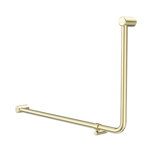 Mecca Care 32mm DDA Accessible Toilet 90° Bent Tube Grab Rail 600 x 1000mm Brushed Gold [325433]