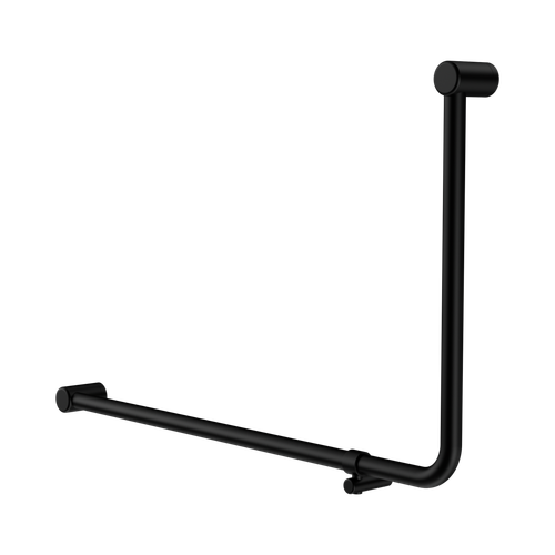 Mecca Care 32mm DDA Accessible Toilet 90° Bent Tube Grab Rail 600 x 1000mm Matte Black [325415]