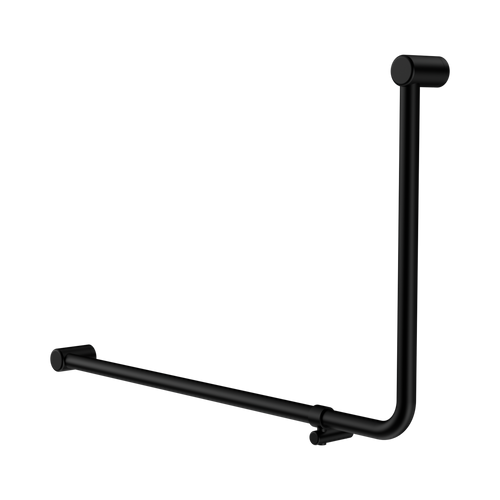 Mecca Care 32mm DDA Accessible Toilet 90° Bent Tube Grab Rail 600 x 1000mm Matte Black [325415]