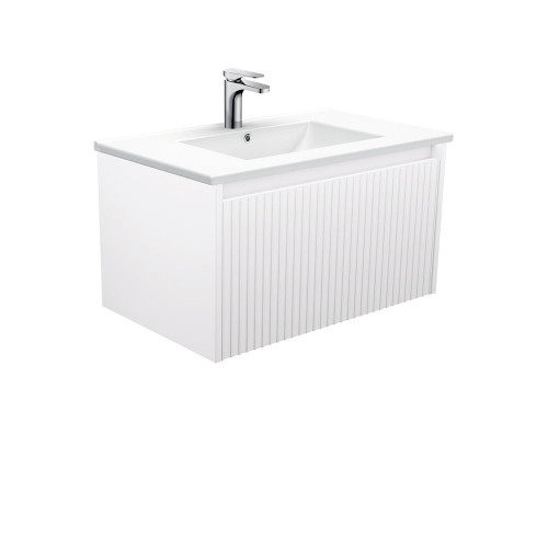 Dolce Alina Satin White 750 Wall-Hung Vanity 1 Tap Hole [313564]