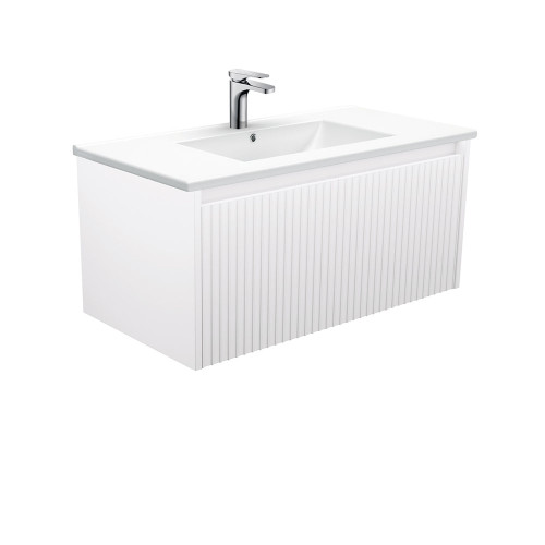 Dolce Alina Satin White 900 Wall-Hung Vanity 1 Tap Hole [313569]