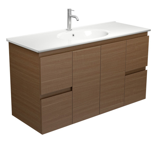 Rotondo Edge Walnut 1200 Wall-Hung Vanity 1 Tap Hole [313584]
