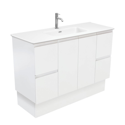 Joli Matte Fingerpull Satin White 1200 Vanity on Kickboard [316814]