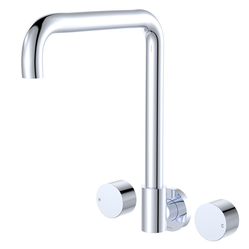 Kaya Squareline Wall Set Round Taps Chrome [318316]