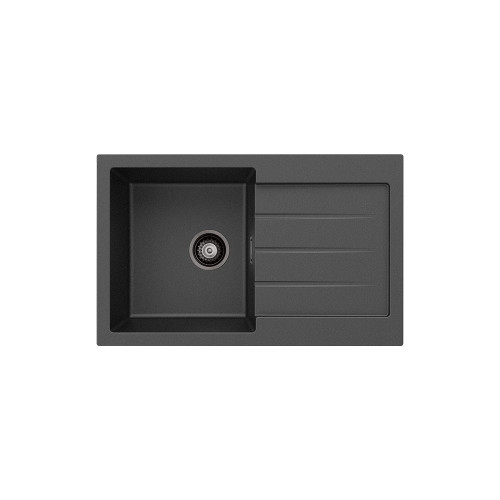 Kuro Granite 32L Single Kitchen Sink with Drainer Matte Black [318338]