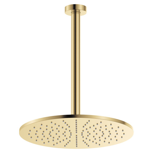 Empire Slim Ceiling Shower 300mm Head 350mm Drop Urban Brass [320497]