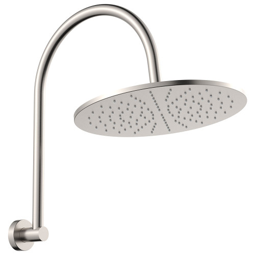 Empire Slim Curved Shower Arm Set Brushed Nickel [320510]