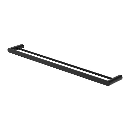 Empire Slim Double Towel Rail 800mm Matte Black [320509]