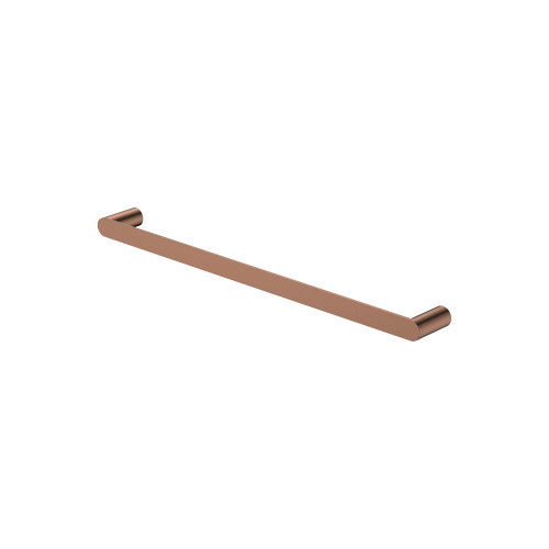Empire Slim Single Towel Rail 600mm Brushed Copper [320521]