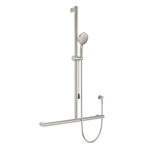 Care Inverted T Rail Shower with Push/Pull Slider Brushed Nickel [320483]