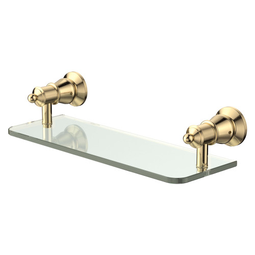 Lillian Glass Shelf Urban Brass [322278]