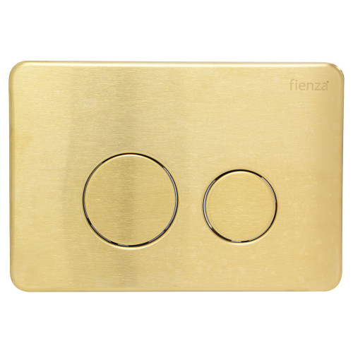 R&T Stainless Steel Round Button Flush Plate Urban Brass PVD Finish [323655]