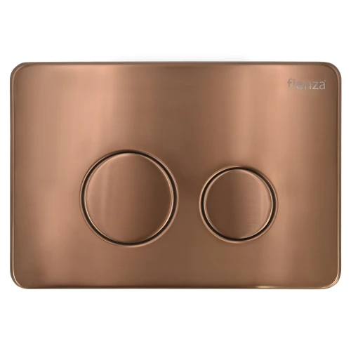 R&T Stainless Steel Round Button Flush Plate Brushed Copper PVD Finish [323650]