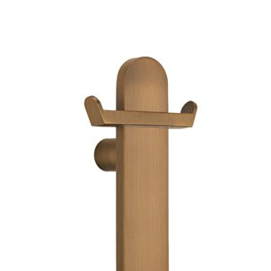 Flat Vertical Towel Rail Accessory Hook Antique Brass [328433]