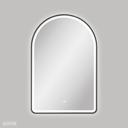 Valentina LED Matte Black Framed Mirror 600 x 900mm [325374]