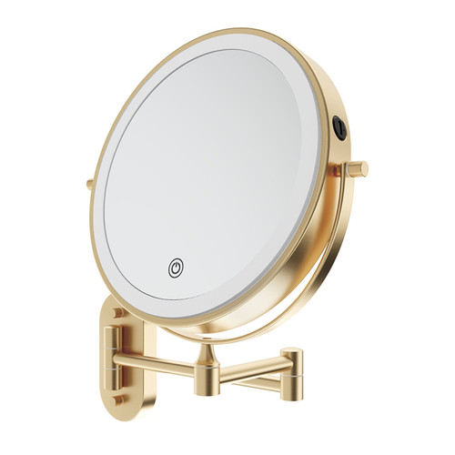 Swivel LED Magnifying Mirror Urban Brass [325383]