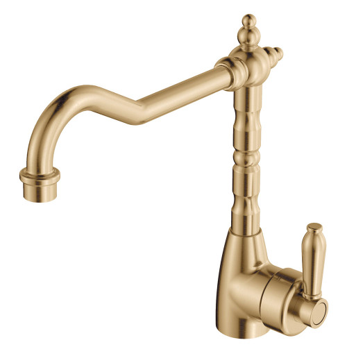 Eleanor Shepherds Crook Kitchen Sink Mixer Urban Brass [325713]