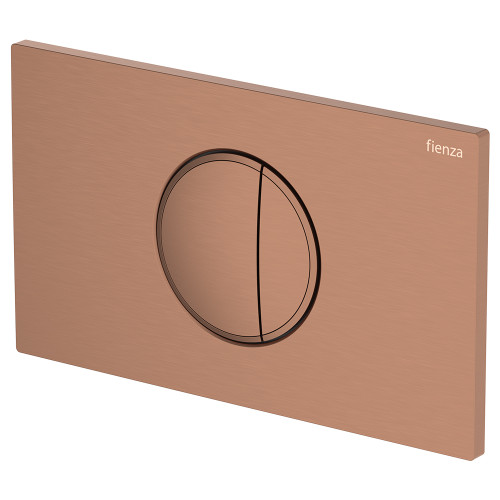 Halo Round Button Flush Plate Brushed Copper [325723]