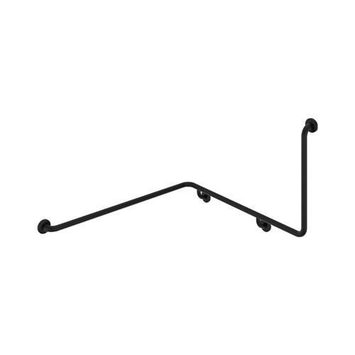 90° Accessible Left-Hand Wrap Around Grab Rail Matte Black [326054]