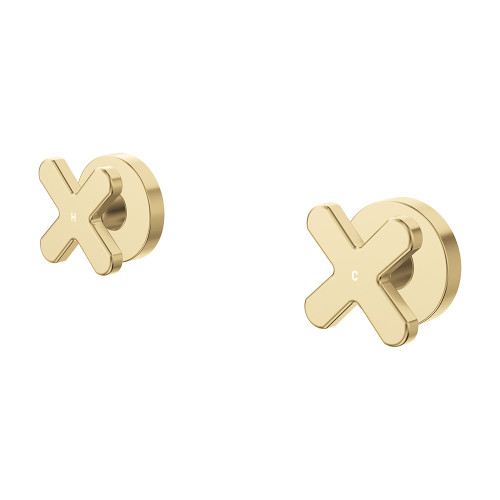 Kaya Cross Wall Taps Urban Brass [326079]