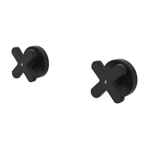 Kaya Cross Wall Taps Matte Black [326084]