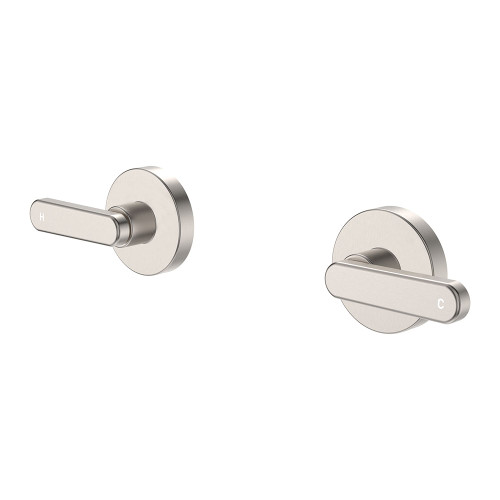 Kaya Lever Wall Taps Brushed Nickel [326074]