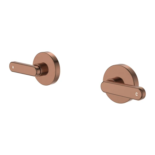 Kaya Lever Wall Taps Brushed Copper [326080]