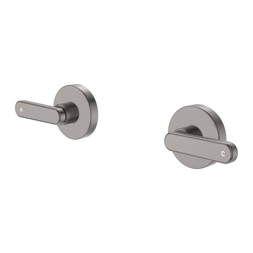 Kaya Lever Wall Taps Gunmetal [326078]