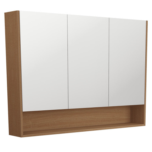1200 Mirror Cabinet with Display Shelf Walnut [326989]