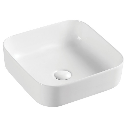 Petra Above Counter Basin Gloss White No Tap Holes [327251]