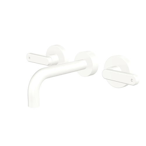 Kaya Wall Set Lever Taps 130mm Matte White [327495]