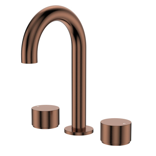 Kaya Round Hob Set Round Taps Brushed Copper [327484]