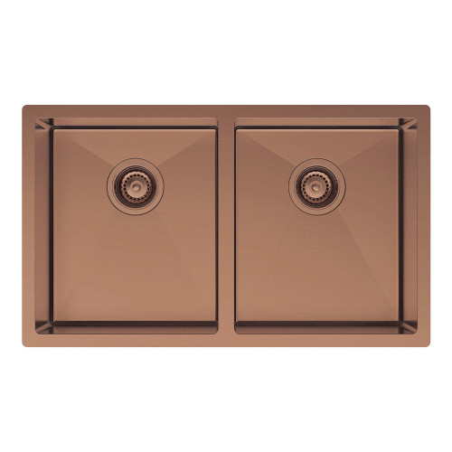 Hana 27L/27L Double Kitchen Sink PVD Brushed Copper [328553]