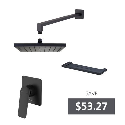 Monaco Shower Bundle Matte Black [331060]