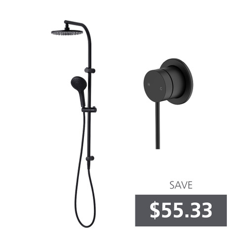 Rome Dual Shower Bundle Matte Black [331073]