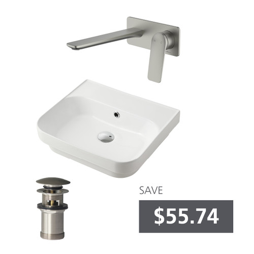 Dublin Inset Basin Bundle Brushed Nickel [331088]