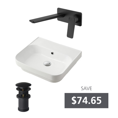 Dublin Inset Basin Bundle Matte Black [331084]