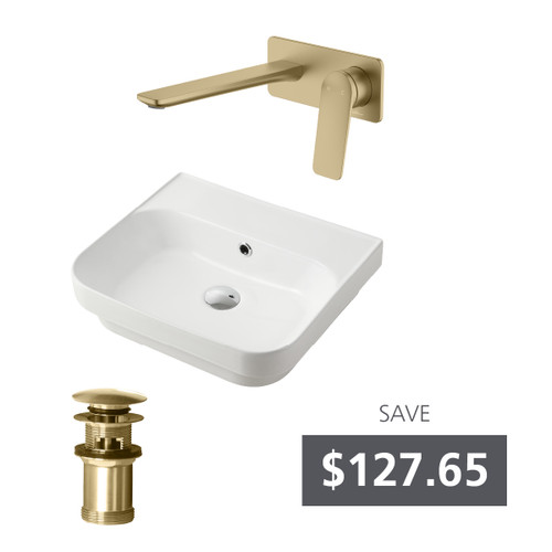 Dublin Inset Basin Bundle Classic Gold [331078]