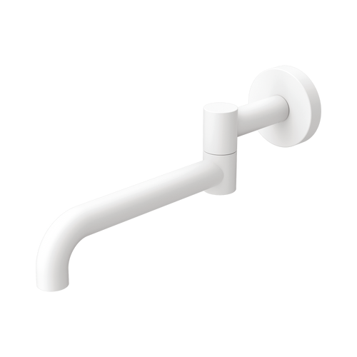 Mecca Wall Mounted Swivel Bath Spout (Only) 225mm II Matte White [330925]