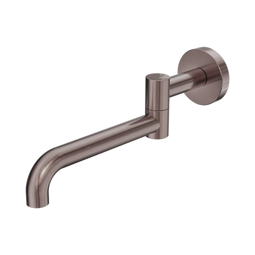 Mecca Wall Mounted Swivel Bath Spout (Only) 225mm II Brushed Bronze [330950]