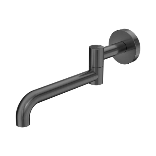 Mecca Wall Mounted Swivel Bath Spout (Only) 225mm II Gunmetal [330921]