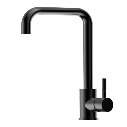 Xon Xpressfit Sink Mixer Stainless Steel 4Star Square Gooseneck Matte Black [192335]