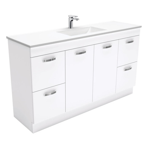 Vanessa Unicab Single Bowl Vanity On Kickboard 1500mm 1 Tap Hole [168827]