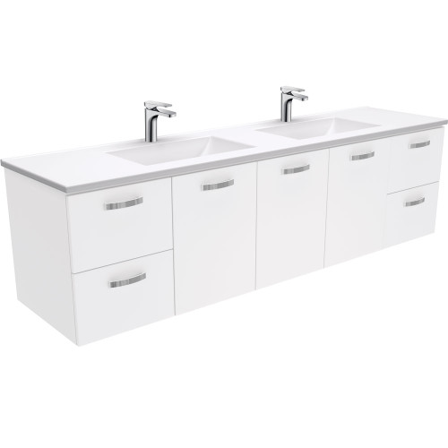 Vanessa Unicab 1800mm Double Bowl Wall-Hung Vanity 1 Tap Hole [168832]