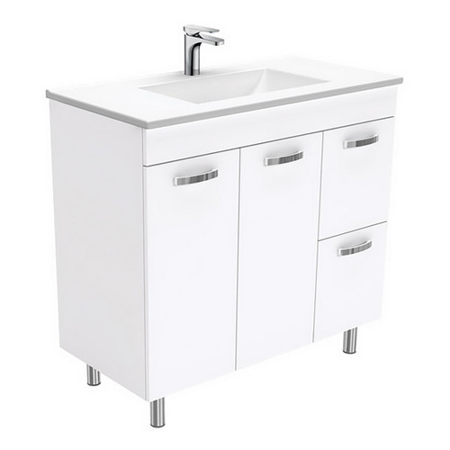 Vanessa 600 Poly-Marble Moulded Basin-Top + Edge Scandi Oak Cabinet Wall-Hung 1 Tap Hole [197877]