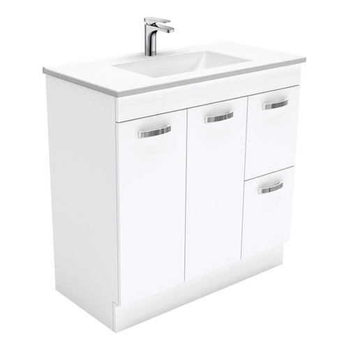 Vanessa Unicab Vanity On Kickboard Right Hand Drawer 900mm 1 Tap Hole [168818]