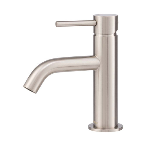 Anise Eco Basin Mixer Curved Spout Brushed Nickel Lead Free [331351]